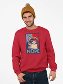 Grumpy Cat Art In Red And Blue Sweatshirt Men's -T-Line Designs