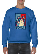 Grumpy Cat Art In Red And Blue Sweatshirt Men's -T-Line Designs