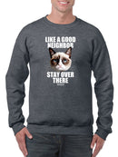 Grumpy Cat Stay Over There Sweatshirt Men's -T-Line Designs