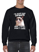 Grumpy Cat I Still Don't Care Sweatshirt Men's -T-Line Designs
