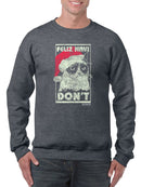 Navidon't Grumpy Cat Sweatshirt Men's -T-Line Designs