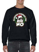 Grumpy Cat: Dashing Through The No  Sweatshirt Men's -T-Line Designs
