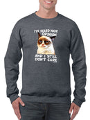 Grumpy Cat Your Opinion Sweatshirt Men's -T-Line Designs