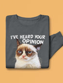 Grumpy Cat Your Opinion Sweatshirt Men's -T-Line Designs