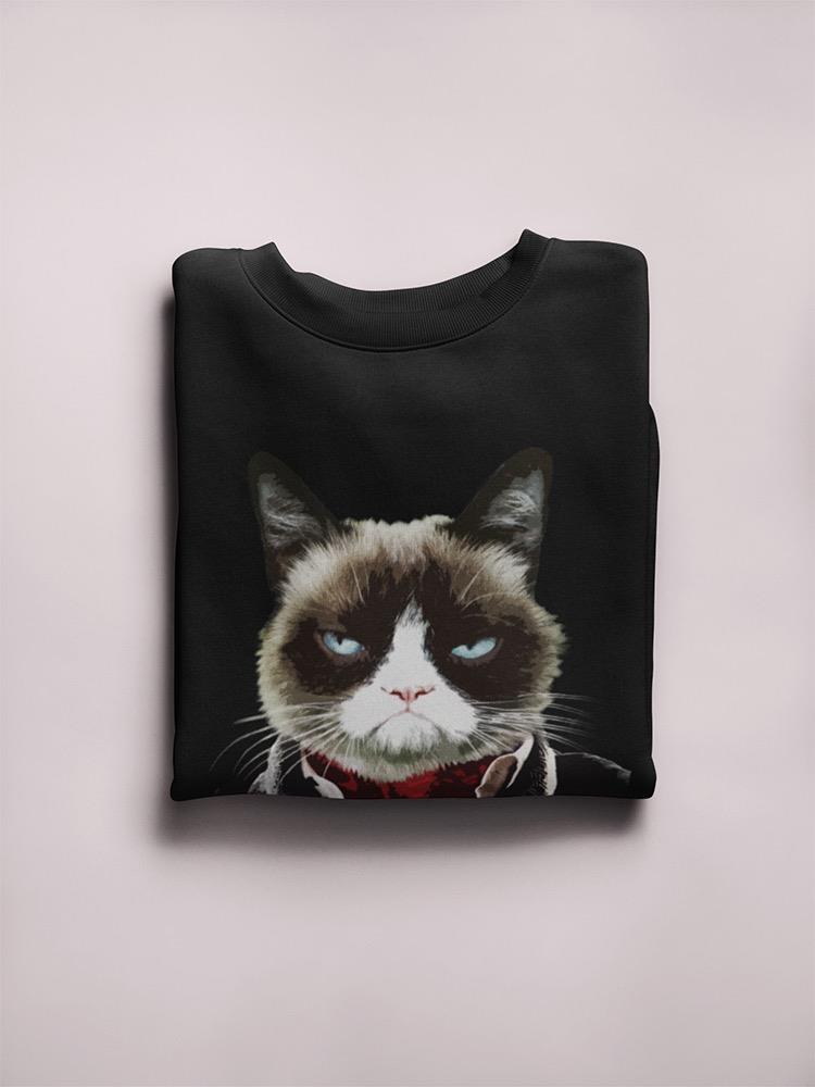 Grumpy Cat Stay Grumpy Quote Sweatshirt Men's -T-Line Designs
