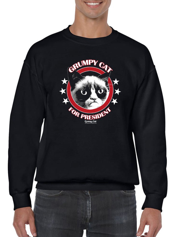 Grumpy Cat President Propaganda  Sweatshirt Men's -T-Line Designs
