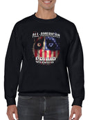 All American Grumpy Cat Face  Sweatshirt Men's -T-Line Designs