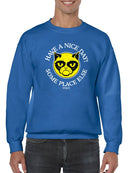 Grumpy Cat: Nice Day Some Place Else Sweatshirt Men's -T-Line Designs