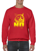 Grumpy Cat Yellow Design Sweatshirt Men's -T-Line Designs