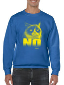 Grumpy Cat Yellow Design Sweatshirt Men's -T-Line Designs