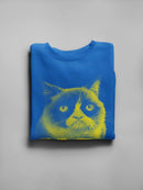 Grumpy Cat Yellow Design Sweatshirt Men's -T-Line Designs