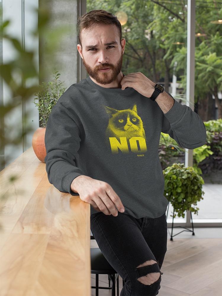 Grumpy Cat Yellow Design Sweatshirt Men's -T-Line Designs