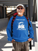 Grumpy Cat White Design Sweatshirt Men's -T-Line Designs