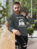 Grumpy Cat White Design Sweatshirt Men's -T-Line Designs