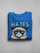 Furry Grumpy Cat Cartoon Sweatshirt Men's -T-Line Designs