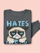 Furry Grumpy Cat Cartoon Sweatshirt Men's -T-Line Designs