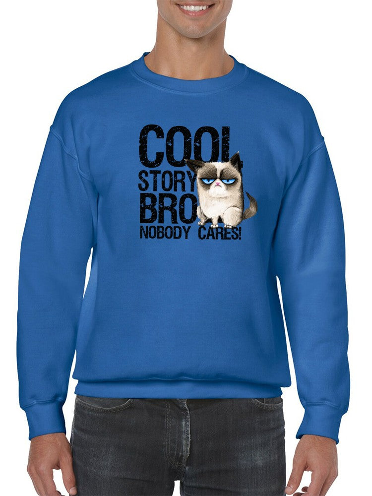 Nobody Cares! Grumpy Cat Sweatshirt Men's -T-Line Designs