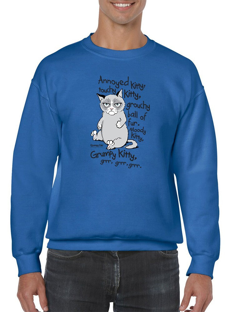 Grumpy Kitty Grr Sweatshirt Men's -T-Line Designs