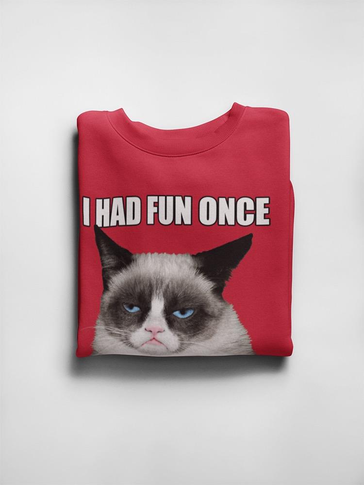 Furry Grumpy Cat Sweatshirt Men's -T-Line Designs