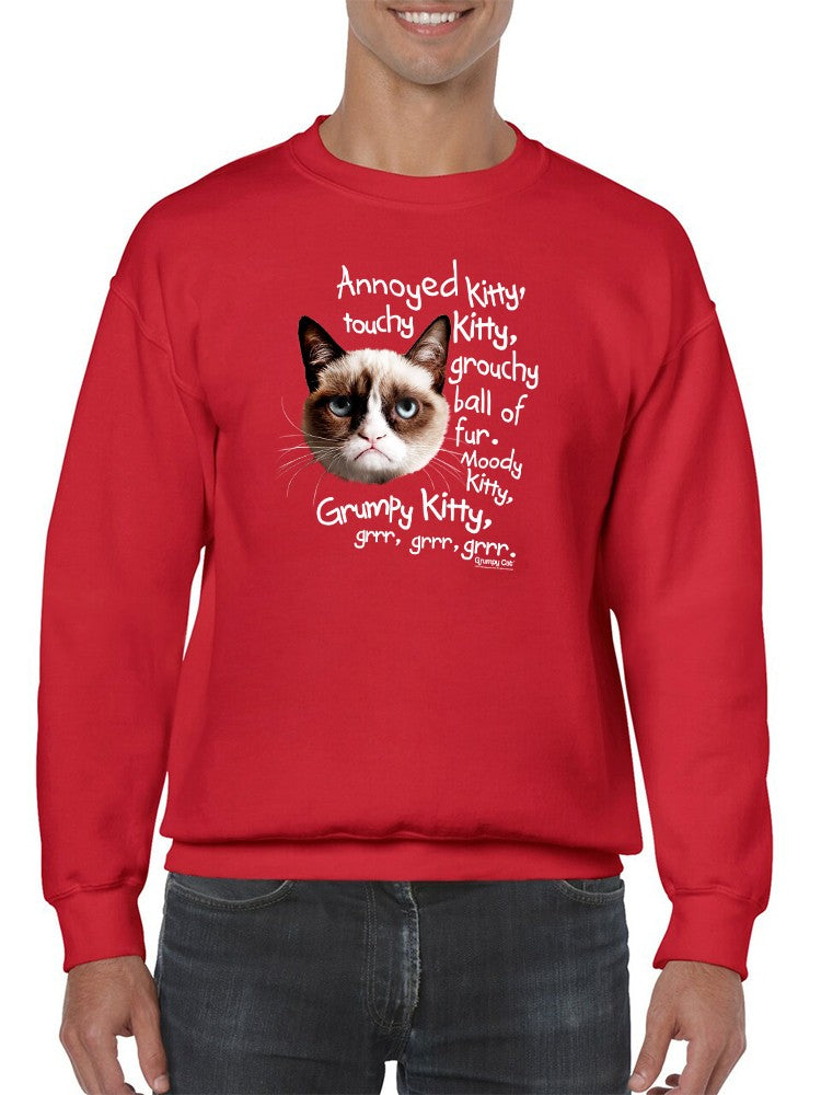 Grumpy Cat: Moody Kitty Sweatshirt Men's -T-Line Designs