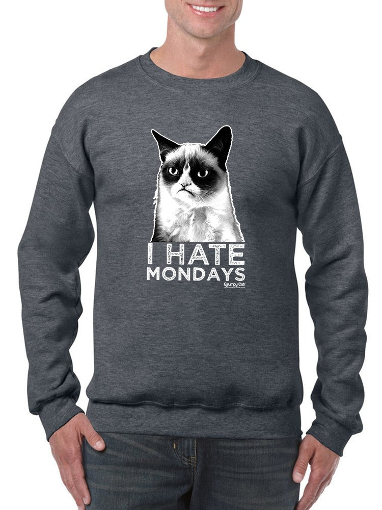 Hate Mondays Grumpy Cat Sweatshirt Men's -T-Line Designs