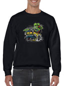 Rat Fink Car Eat Car Hot Rod Sweatshirt Men's -T-Line Designs