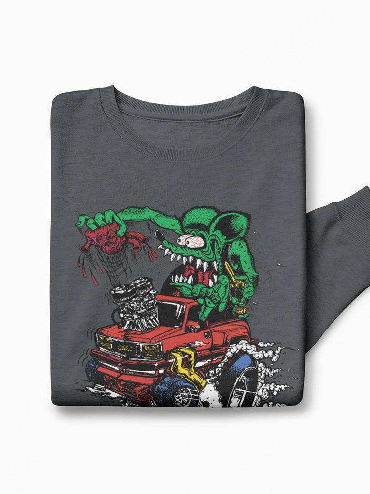 Rat Fink Hot Rod Monster Truck Sweatshirt Men's -T-Line Designs