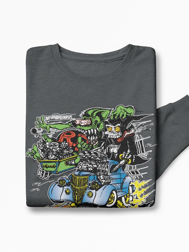 Rat Fink Rat And Reaper Sweatshirt Men's -T-Line Designs