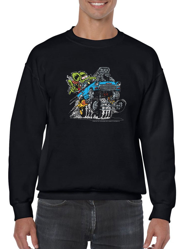 Rat Fink Big Wheels Sweatshirt Men's -T-Line Designs