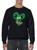 Rat Fink Creepy Face Sweatshirt Men's -T-Line Designs