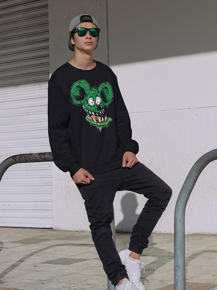 Rat Fink Creepy Face Sweatshirt Men's -T-Line Designs