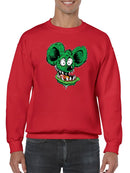 Rat Fink Creepy Face Sweatshirt Men's -T-Line Designs