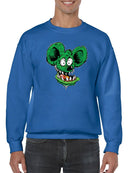 Rat Fink Creepy Face Sweatshirt Men's -T-Line Designs