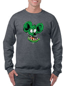 Rat Fink Creepy Face Sweatshirt Men's -T-Line Designs