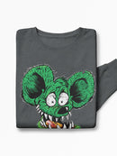 Rat Fink Creepy Face Sweatshirt Men's -T-Line Designs