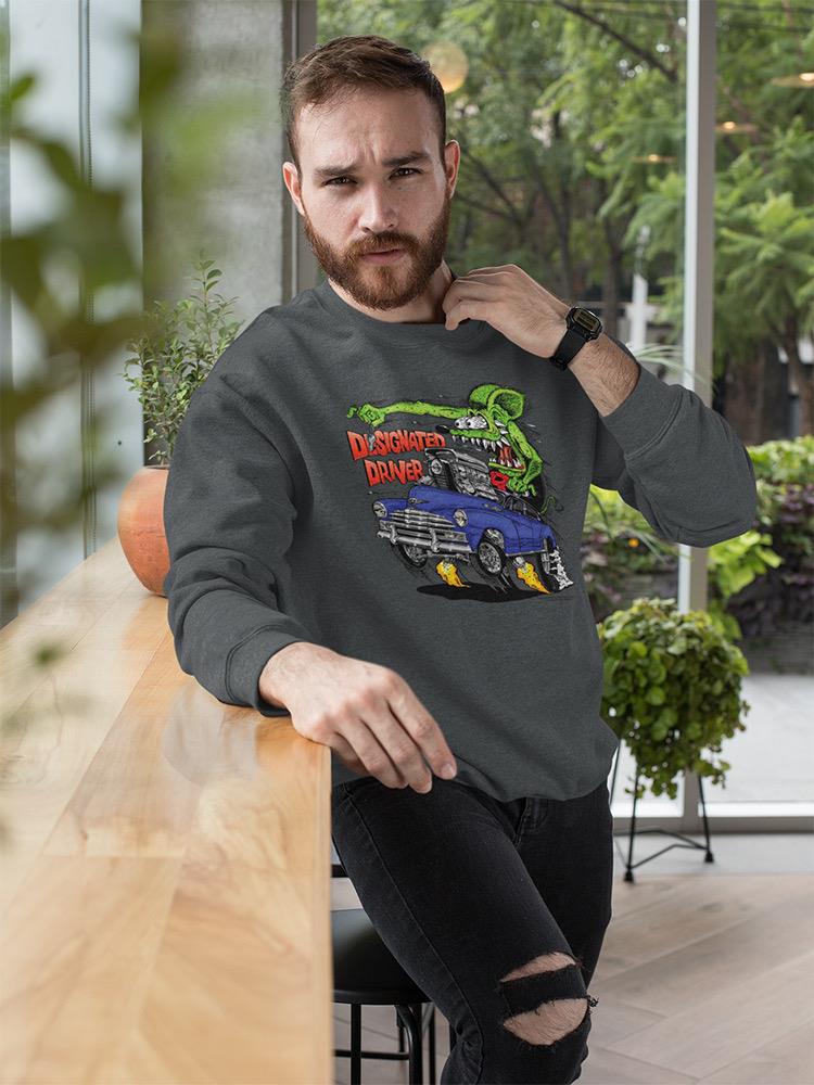 Rat Fink Designated Rat Driver  Sweatshirt Men's -T-Line Designs