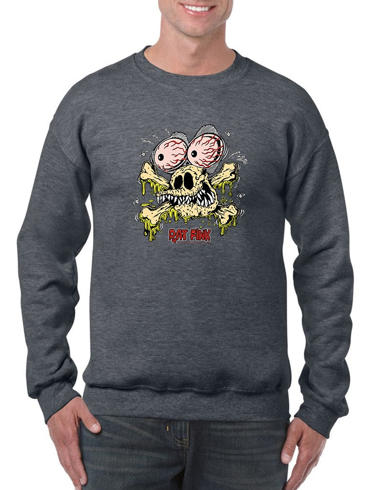 Rat Fink Bulging Eyes And Bones Sweatshirt Men's -T-Line Designs