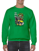 Rat Fink Money Talks Yellow Car Sweatshirt Men's -T-Line Designs