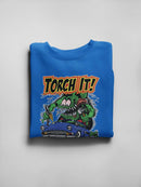 Rat Fink Torch It Mechanic Sweatshirt Men's -T-Line Designs