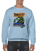 Rat Fink Torch It Mechanic Sweatshirt Men's -T-Line Designs