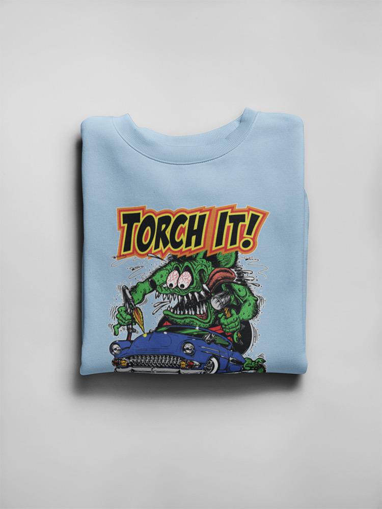 Rat Fink Torch It Mechanic Sweatshirt Men's -T-Line Designs