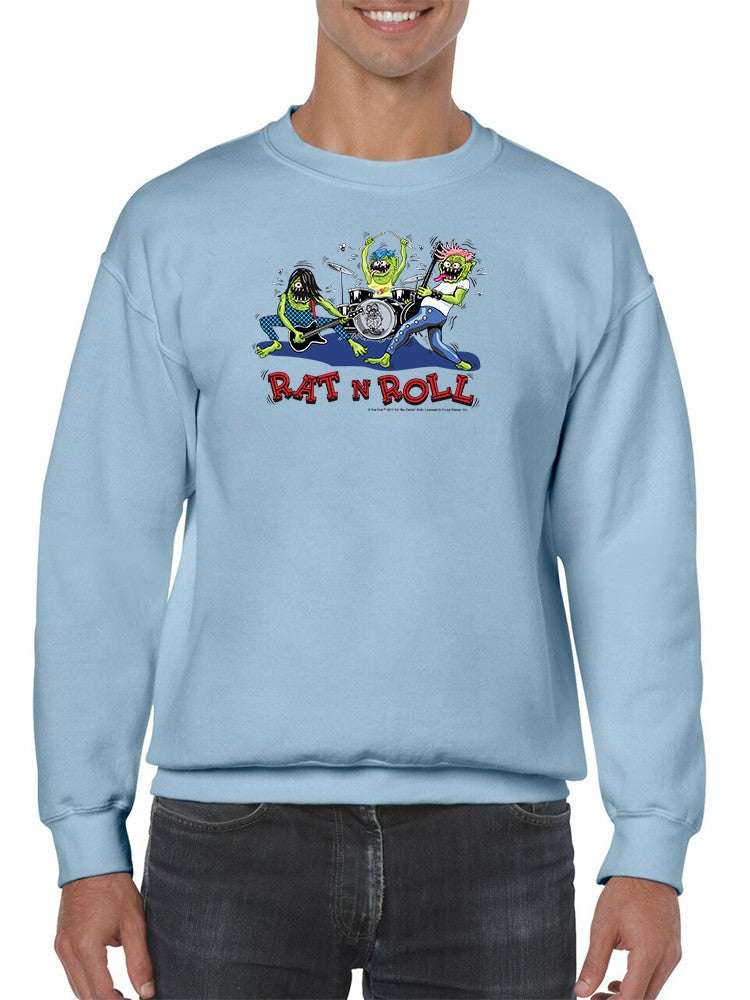 Rat Fink Rat N Roll Monster Band Sweatshirt Men's -T-Line Designs