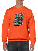 Rat Fink Rock N Roll Semi Truck  Sweatshirt Men's -T-Line Designs