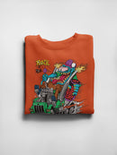 Rat Fink Rock N Roll Semi Truck  Sweatshirt Men's -T-Line Designs