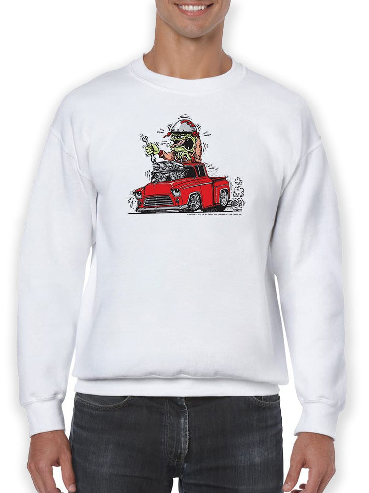 Rat Fink Monster Mechanic Sweatshirt Men's -T-Line Designs