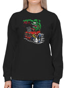 Rat Fink Heat On Hand Sweatshirt Women's -T-Line Designs