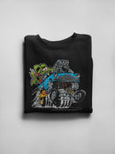 Rat Fink Pop Wheelie Hot Rod Sweatshirt Women's -T-Line Designs