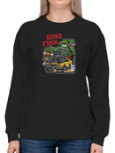 Rat Fink King Fink Hot Rod Sweatshirt Women's -T-Line Designs