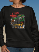 Rat Fink King Fink Hot Rod Sweatshirt Women's -T-Line Designs