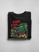 Rat Fink King Fink Hot Rod Sweatshirt Women's -T-Line Designs
